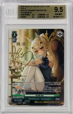 Weiss Schwarz Azur Lane Vol. 2 Ayanami AZL/S119-E039SP SP Foil Signed BGS 9.5 EN - Image 1
