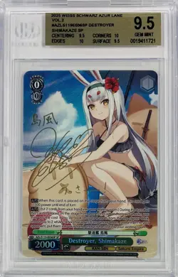Weiss Schwarz Azur Lane Vol. 2 Shimakaze AZL/S119-E036SP SP Signed BGS 9.5 EN - Image 1