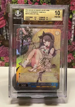 Signed Weiss Schwarz Azur Lane Pamiat Merkuria AZL/S102-099SP SP Foil JP BGS 10 - Image 1