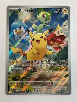 Pokemon Card Pikachu Svp Black Star Promos SVP027 Holo Promo Full Art #27 NM - Image 1