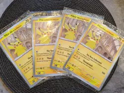 4X Brand New Sealed - Pokemon TCG Pikachu At The Museum Promo Card - Image 1