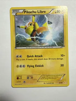 Pikachu Libre 14/30- Trainer Kit Set - Pokemon Card - MP - Image 1
