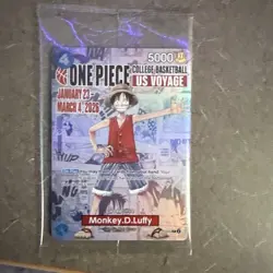 One Piece Monkey D. Luffy US College Basketball Promo Card - Image 1