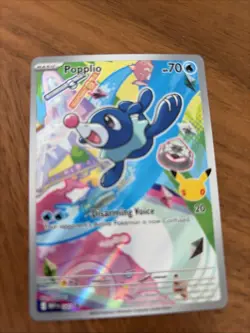 Pokemon TCG Popplio Card Number 3 Basic Water Holo 70 HP Sabetori Illustrator - Image 1
