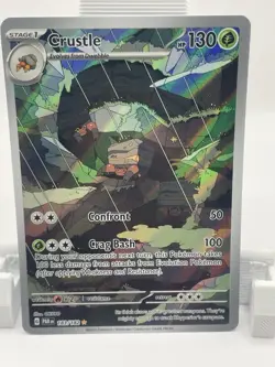 Pokemon Crustle Illustration Rare 183/182 SV04 Paradox Rift Holo Card 2023 - Image 1
