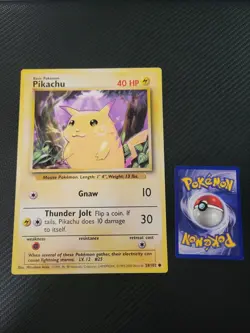 Rare POKEMON Oversized Pikachu Card 58/102 1999-2000 WoTC Promo Jumbo TCG - Image 1