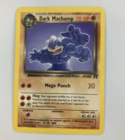 Dark Machamp 27/82 Team Rocket 1st Edition Non-Holo Rare Pokemon TCG Card LP - Image 1