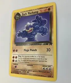 Dark Machamp 27/82 Team Rocket 1st Edition Non-Holo Rare Pokemon TCG Card LP - Image 3