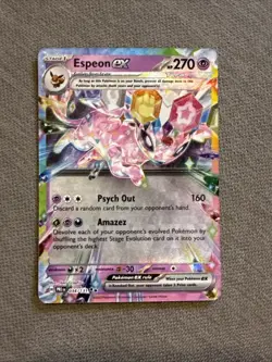 Pokemon TCG Espeon EX Double Rare Prismatic Card 034/131 - Image 1