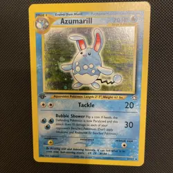 Pokemon TCG Azumarill Neo Genesis Holo Card 2/111 1st Edition Rare NM - Image 1