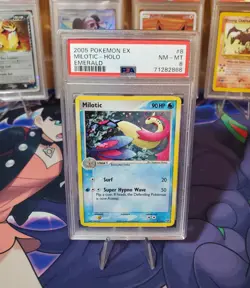 PSA 8 Milotic 8/106 Ex Emerald Holo Mint Graded Pokemon TCG Card - Image 1