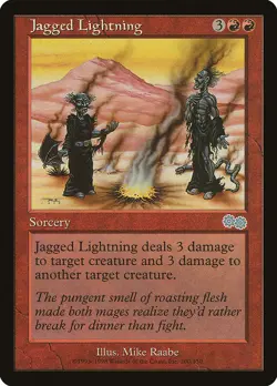MTG Jagged Lightning ** Urza's Saga ** English (NM) - Image 1