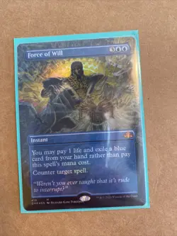 Force of Will - BORDERLESS - *FOIL* - 418- NM/Mint- DMR - MTG - Image 1