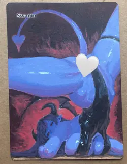 MTG Hand Painted Alter: SWAMP Magic The Gathering Demon Girl - kilco_alters - Image 1