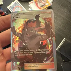 Pokemon TCG Kiawe Full Art Trainer 144/147 Ultra Rare Holo Sm-Burning Shadows - Image 3