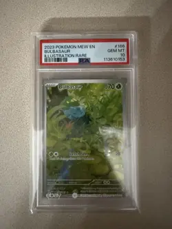 Pokemon 2023 Bulbasaur 166/165 Full Art IR Scarlet & Violet 151 GEM MINT PSA 10 - Image 1