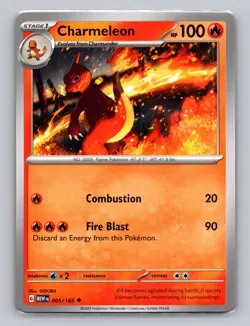 Charmeleon 005/165 Uncommon NM Pokemon 151 Card MEW EN English US Seller - Image 1