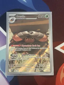 Pokemon TCG Crustle 186/182 Destined Rivals Holo Card Illustration Rare - Image 1