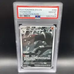 2024 Pokemon Shrouded Fable SFA En Houndoom Illustration Rare #066 PSA 10 Gem - Image 1