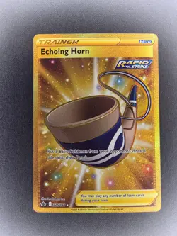 Pokemon TCG - Echoing Horn 225/198 - Chilling Reign - Gold Secret Rare - NM+ - Image 1