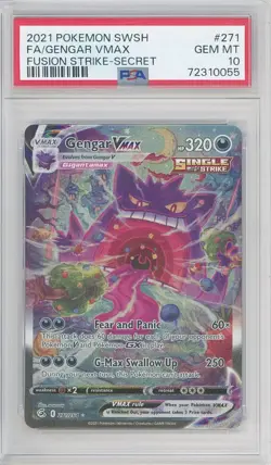 2021 Pokemon Fusion Strike GENGAR VMAX #271/264 Secret Rare 💎 PSA 10 Gem Mint - Image 1