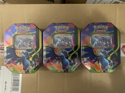 Pokemon TCG Mega Charizard X ex Tin LOT OF 3 Foil Promo 4 Packs NEW/Sealed - Image 1