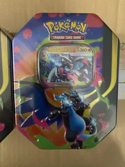 Pokemon TCG Mega Charizard X ex Tin LOT OF 3 Foil Promo 4 Packs NEW/Sealed - Image 4