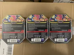 Pokemon TCG Mega Charizard X ex Tin LOT OF 3 Foil Promo 4 Packs NEW/Sealed - Image 5