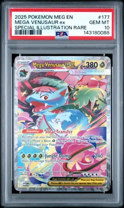 2025 POKEMON MEG EN-MEGA EVOLUTION #177 MEGA VENUSAUR EX PSA 10 - Image 1