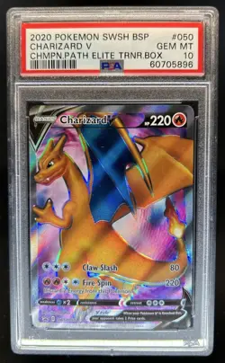 2019-2023 Pokemon SWSH Black Star Promos Charizard V #SWSH050 PSA 10 GEM MINT - Image 1