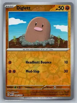 Diglett 50/165 Scarlet & Violet 151 Common Reverse Holo Pokemon TCG 2023 - Image 1