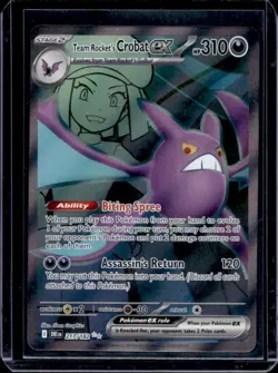 2025 Pokemon Destined Rivals Team Rocket's Crobat ex #217/182 - Image 1