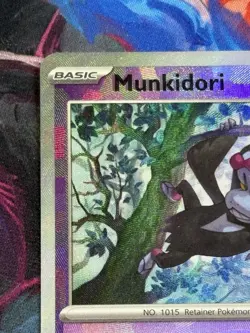 Pokemon Prismatic Evolutions #44/131 Munkidori Master Ball Holo - Image 2