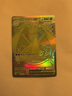 GOLD Mega Charizard Y EX 294/217 Ascended Heroes Mega Hyper Rare Pokemon TCG - Image 1