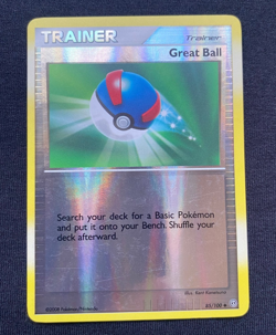 Pokemon Great Ball - 85/100 - Uncommon Reverse Holo Diamond & Pearl LP - Image 1