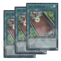 Yugioh - Dice Dungeon x 3 - 1st Edition Ultra Rare NM - Free Holographic Card - Image 1