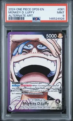 2024 ONE PIECE OP09-EMPERORS IN THE NEW WORLD #061 MONKEY D. LUFFY PSA 9 - Image 1