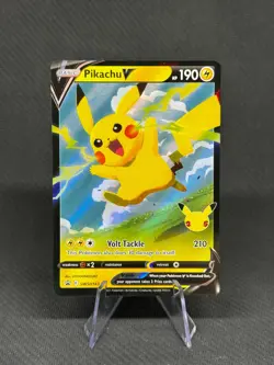 Pikachu V - SWSH143 - Pokemon Sword & Shield Promo Ultra Rare Holo Card NM - Image 1