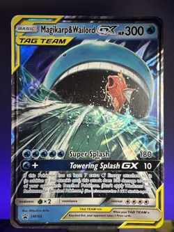 Magikarp & Wailord GX JUMBO/Oversized Promo Card SM166 Tag Team Pokemon Card Tcg - Image 2