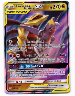 Garchomp & Giratina GX - 146/236 - Pokemon Unified Minds Sun & Moon Rare Card MP - Image 1