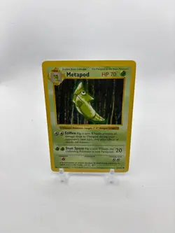Pokemon Card - Metapod - 54/102 - MP - Base Set Shadowless - Image 1