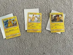 Pikachu Sun And Moon Ultra Rare Pokemon Promo Cards SM162, SM234 And SM206 - Image 1