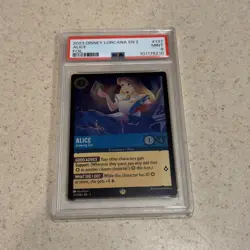 2023 Disney Lorcana EN 2 Foil Alice Growing Girl #137 PSA 9 - Image 1