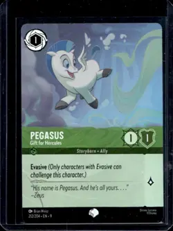 2025 Disney Lorcana Fabled Pegasus Gift For Hercules Cold Foil 212/204 - Image 1
