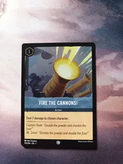 197/204 FIRE THE CANNONS! THE FIRST CHAPTER FOIL COMMON DISNEY LORCANA CARD - Image 1