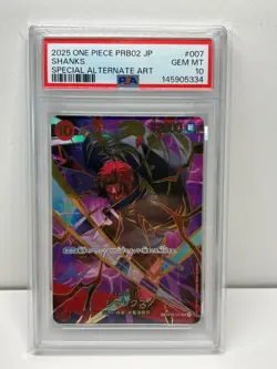 One Piece Card PSA 10 Shanks PRB02 OP06-007 SP SR 2025 Japanese - Image 1