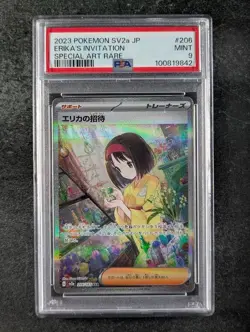 2023 Pokemon ERIKA'S INVITATION #206/165 Pokemon Card 151 Special Art Rare PSA 9 - Image 1