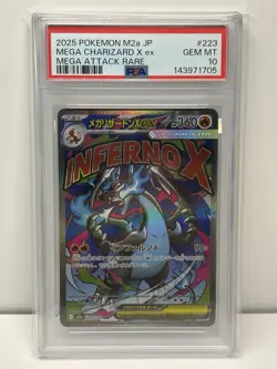 PSA10 MEGA Charizard X ex MA 223/193 M2a MEGA Dream ex Pokemon Card 2025 - Image 1