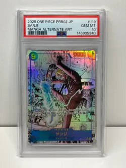 PSA 10 Sanji OP06-119 Manga Alt Art Comic Parallel One Piece Card Japanese 2025 - Image 1
