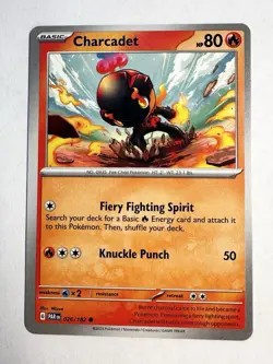 Pokemon Charcadet Basic Fire Type TCG Lot 9 Common Regular Cards NM - Image 2